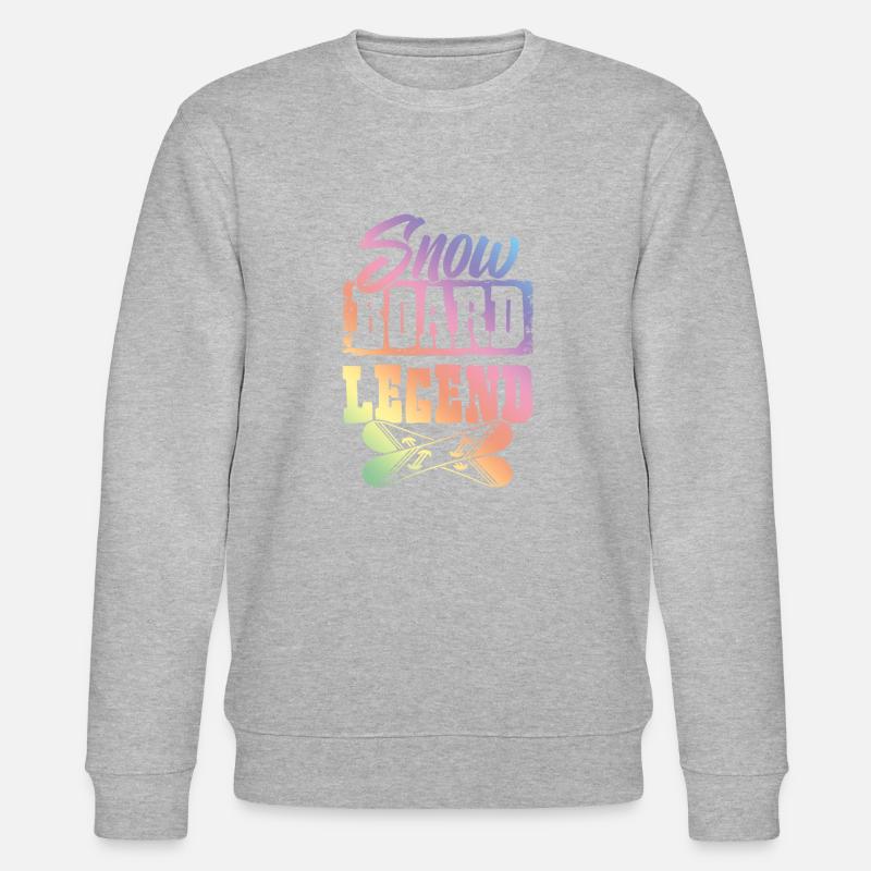 Snowboard Legend - Stanley/Stella Unisex Bio-Sweatshirt CHANGER  - Grau meliert