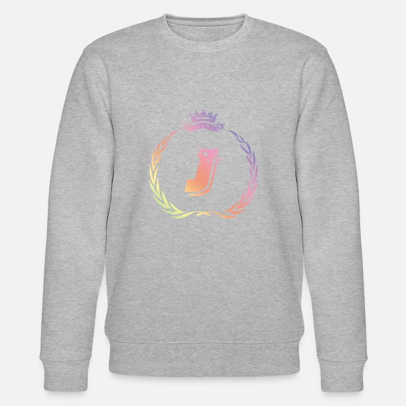 J Buchstabe Kranz - Stanley/Stella Unisex Bio-Sweatshirt CHANGER  - Grau meliert
