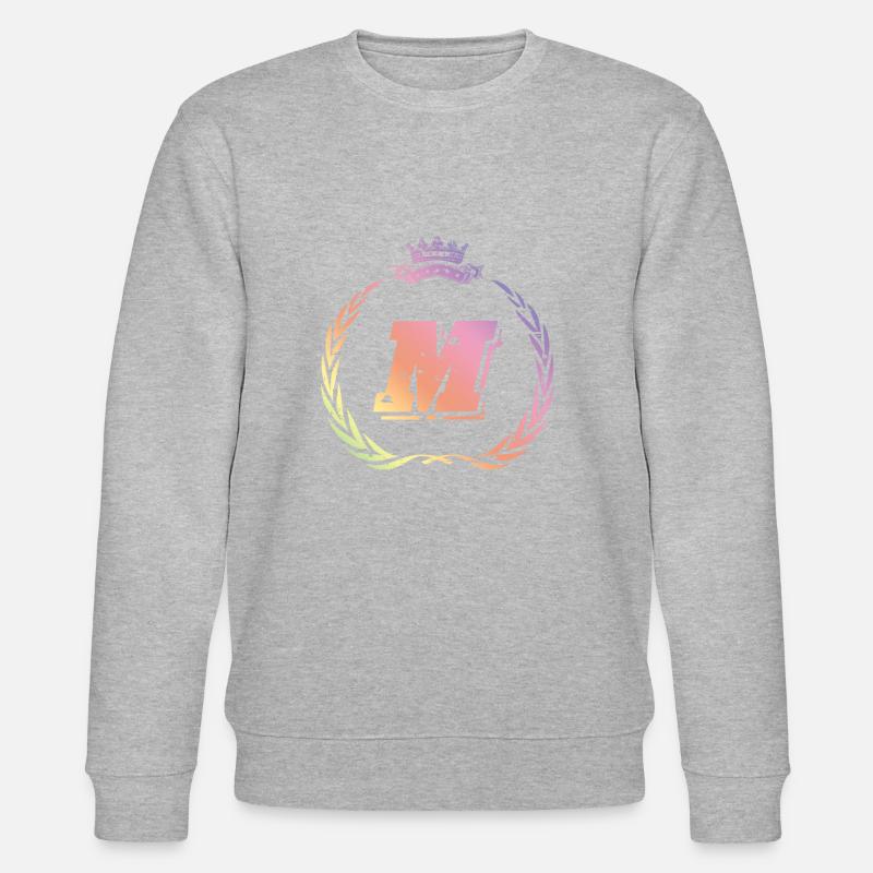 M Buchstabe Kranz - Stanley/Stella Unisex Bio-Sweatshirt CHANGER  - Grau meliert