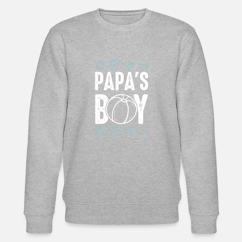 baby papas junge - Stanley/Stella Unisex Bio-Sweatshirt CHANGER  - Grau meliert