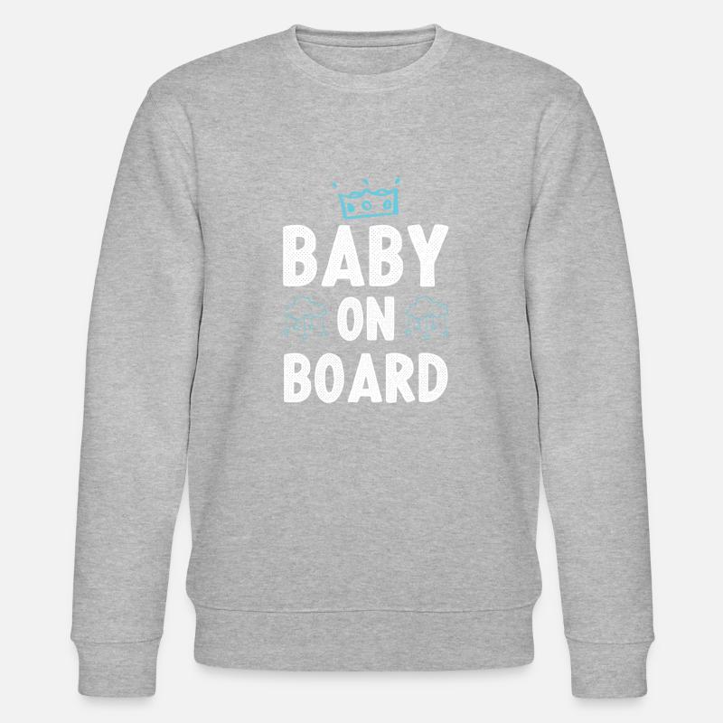 Bébé à bord - Sweat bio CHANGER Stanley/Stella Unisexe - gris chiné