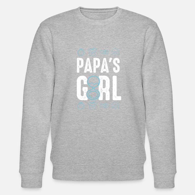 baby papas mädchen - Stanley/Stella Unisex Bio-Sweatshirt CHANGER  - Grau meliert