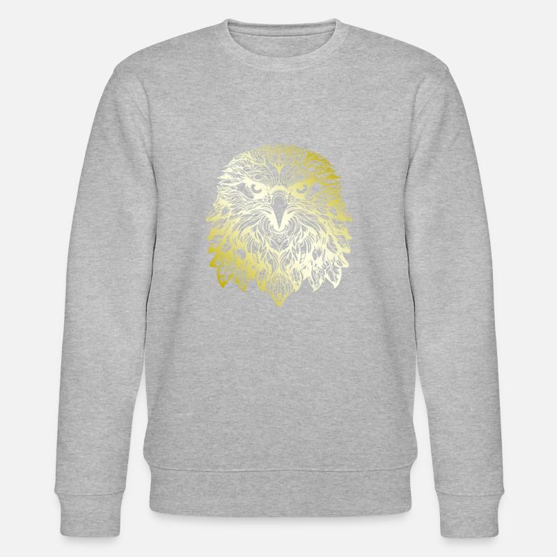 Eagle Mandala gold - Stanley/Stella CHANGER Unisex Organic Sweatshirt - heather grey
