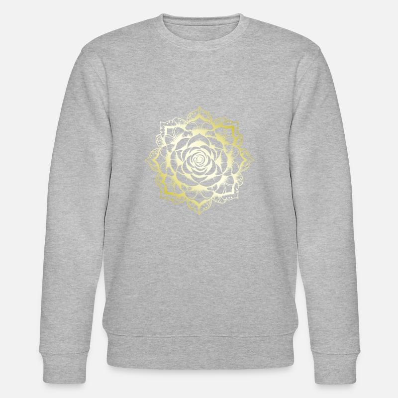 Rose Mandala gold - Stanley/Stella Unisex Bio-Sweatshirt CHANGER  - Grau meliert
