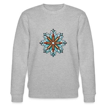 Frost Symbol Stern Winter Schnee - Stanley/Stella Unisex Bio-Sweatshirt CHANGER  - Grau meliert - Vorne - Nik (191cm) & Marisol (170cm)