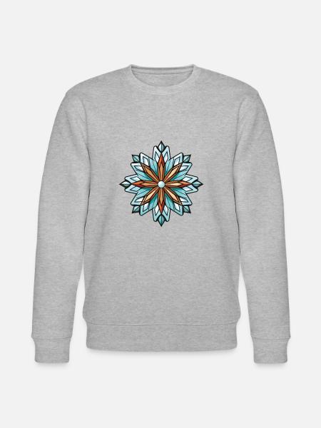 Frost Symbol Star Winter Snow - Stanley/Stella CHANGER Unisex Organic Sweatshirt - heather grey