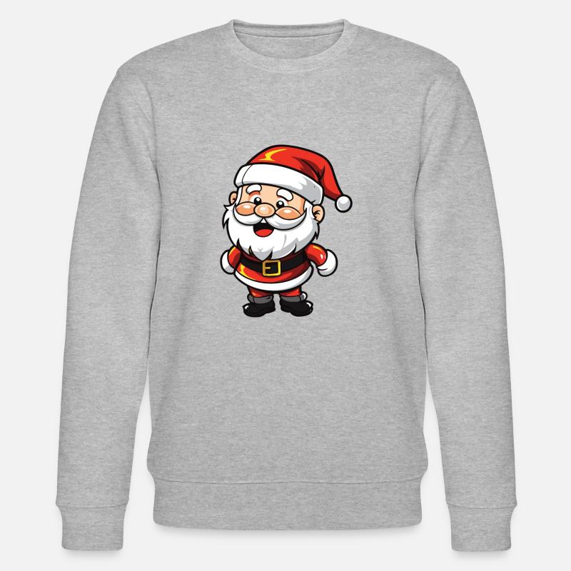 Weihnachtsmann Comic - Stanley/Stella Unisex Bio-Sweatshirt CHANGER  - Grau meliert
