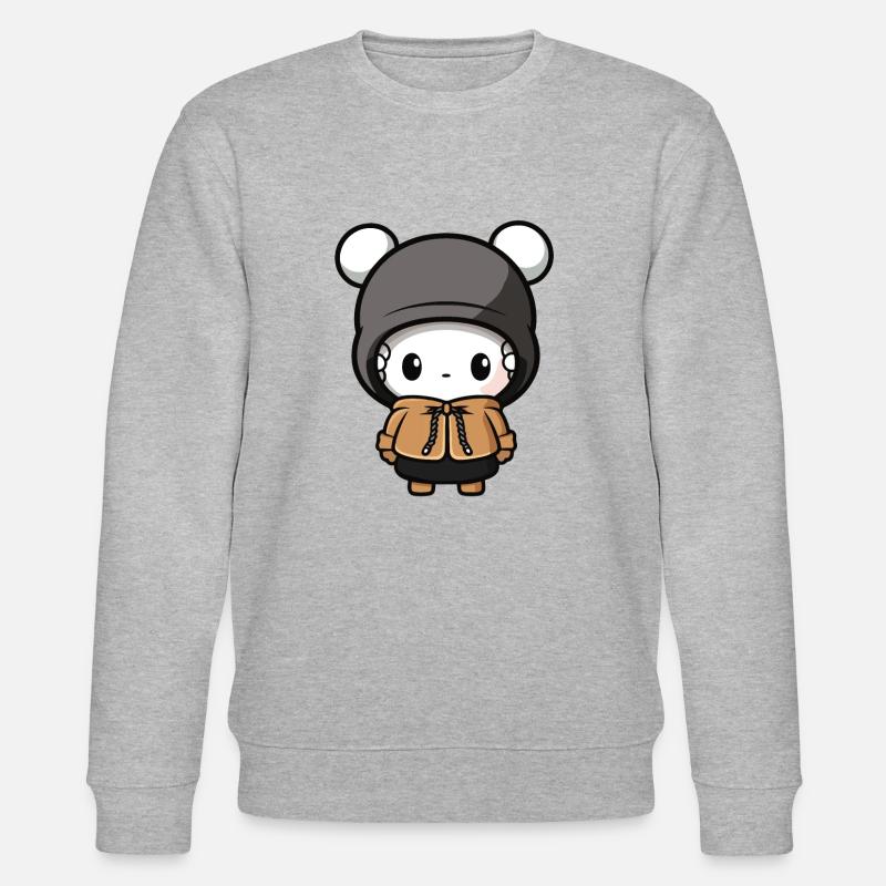 Mouse Winter Comic Cute - Stanley/Stella CHANGER Unisex Organic Sweatshirt - heather grey