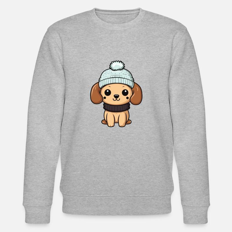 Bande dessinée d’hiver de chien - Sweat bio CHANGER Stanley/Stella Unisexe - gris chiné