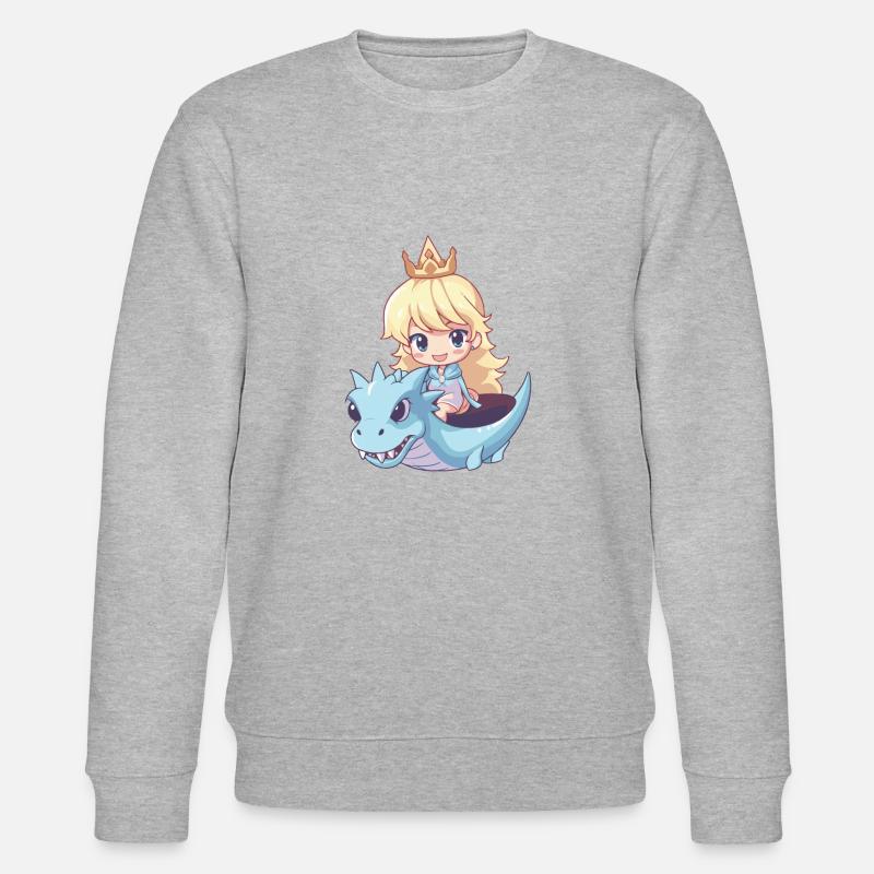 Princesse Dragon Mignon - Sweat bio CHANGER Stanley/Stella Unisexe - gris chiné
