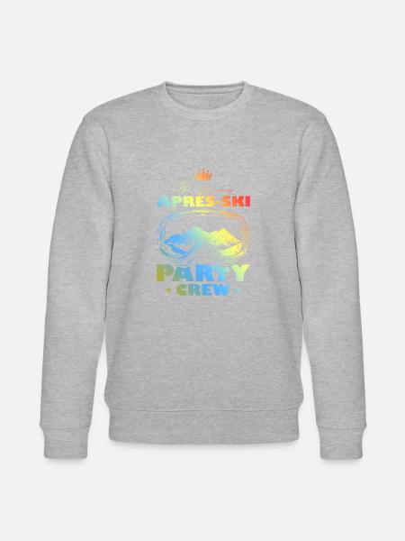 After Ski Party Motto Team Bunt - Ekologisk sweatshirt CHANGER unisex från Stanley/Stella - gråmelerad