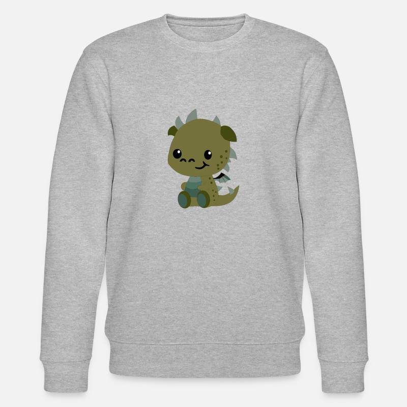 Kleiner Süßer Drache - Stanley/Stella Unisex Bio-Sweatshirt CHANGER  - Grau meliert