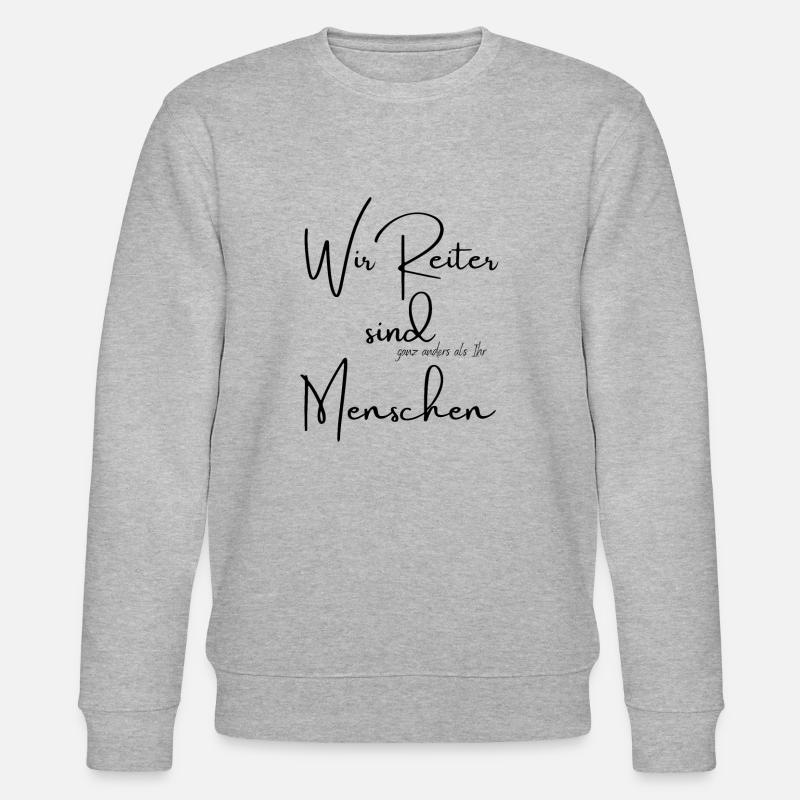 Wir Reiter sind Menschen - Stanley/Stella Unisex Bio-Sweatshirt CHANGER  - Grau meliert