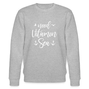 Need Vitamin Sea cooles Küste Meer - Stanley/Stella Unisex Bio-Sweatshirt CHANGER  - Grau meliert - Vorne - Nik (191cm) & Marisol (170cm)