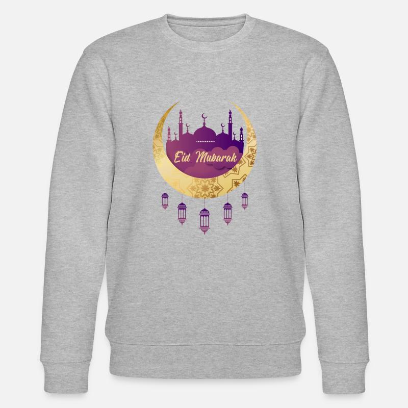 Eid Mubarak - Stanley/Stella Unisex Bio-Sweatshirt CHANGER  - Grau meliert