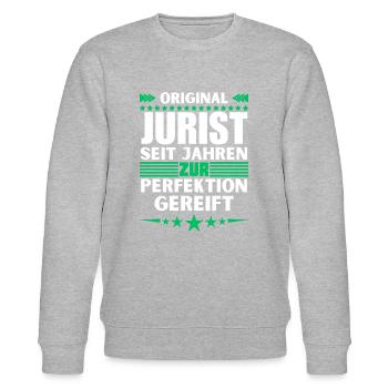 Zur Perfektion gereifter Jurist - Stanley/Stella Unisex Bio-Sweatshirt CHANGER  - Grau meliert - Vorne - Nik (191cm) & Marisol (170cm)