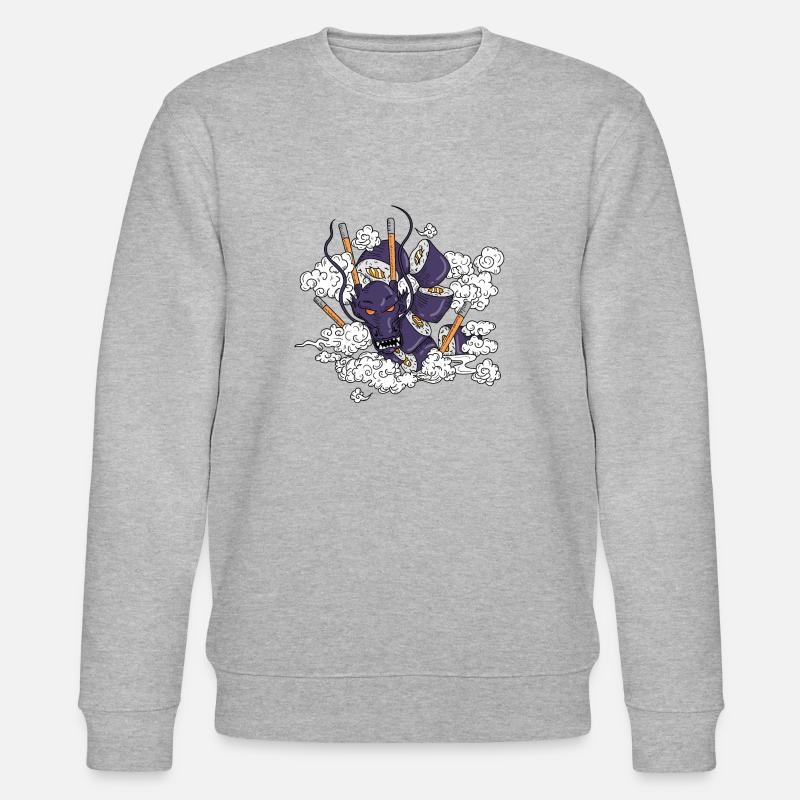 Conception de dragon de sushi - Sweat bio CHANGER Stanley/Stella Unisexe - gris chiné