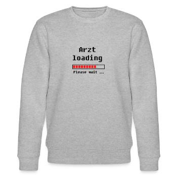 Arzt loading - Medizinstudent Medizin Studium - Stanley/Stella Unisex Bio-Sweatshirt CHANGER  - Grau meliert - Vorne - Nik (191cm) & Marisol (170cm)