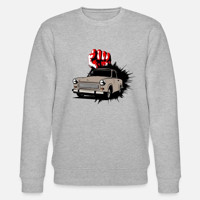 Trabant Trabi Auto - Stanley/Stella Unisex Bio-Sweatshirt CHANGER  - Grau meliert