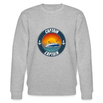 Boat Captain - Stanley/Stella CHANGER Unisex Organic Sweatshirt - heather grey - Front - Nik (191cm) & Marisol (170cm)