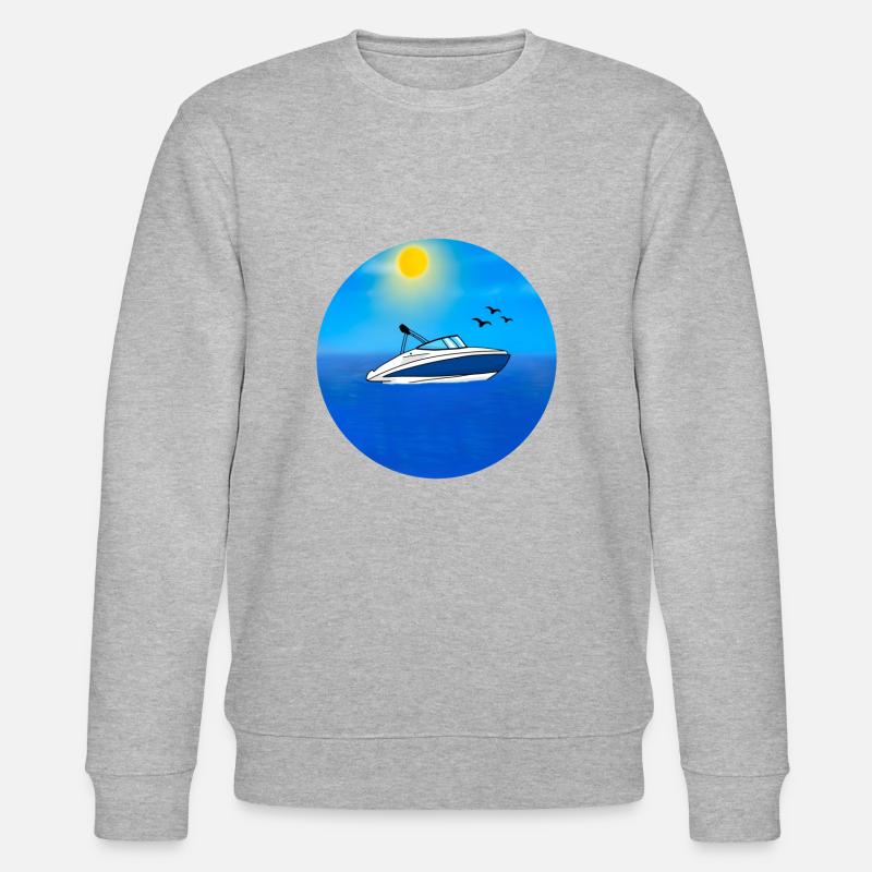 Motorboot - Stanley/Stella Unisex Bio-Sweatshirt CHANGER  - Grau meliert