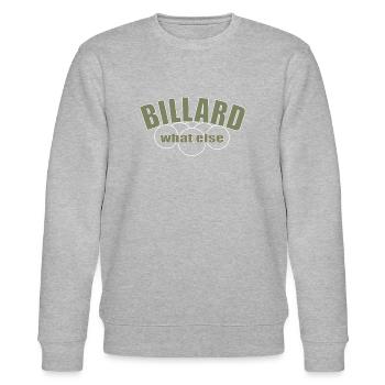 Poolbillard, 9ball, Billard, 8Ball - Stanley/Stella Unisex Bio-Sweatshirt CHANGER  - Grau meliert - Vorne - Nik (191cm) & Marisol (170cm)