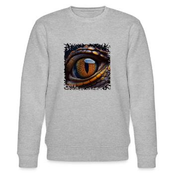 Irisfotografie benötigt besondere Technik - Stanley/Stella Unisex Bio-Sweatshirt CHANGER  - Grau meliert - Vorne - Nik (191cm) & Marisol (170cm)