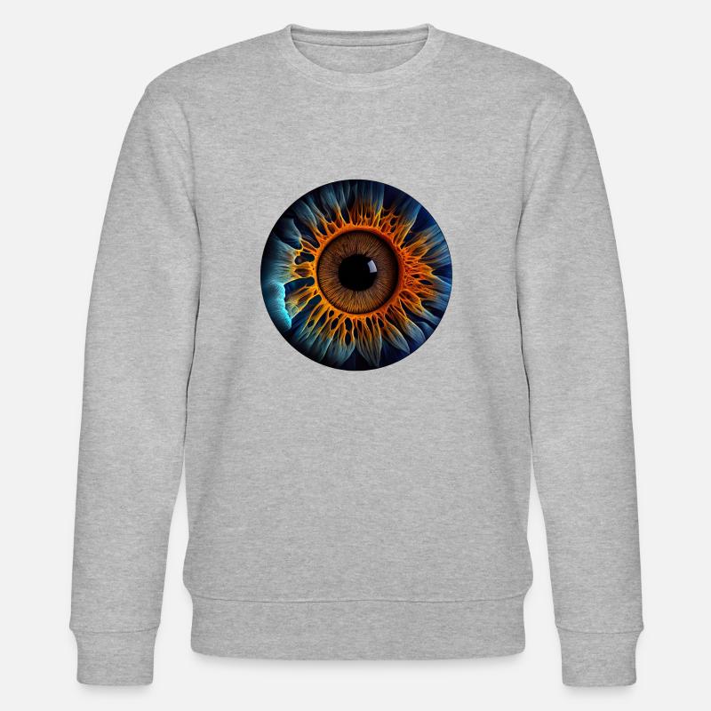 Eine Iris als biometrisches Identifikationssystem - Stanley/Stella Unisex Bio-Sweatshirt CHANGER  - Grau meliert