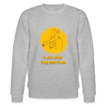 Frauenpower - Stanley/Stella Unisex Bio-Sweatshirt CHANGER  - Grau meliert - Vorne - Nik (191cm) & Marisol (170cm)