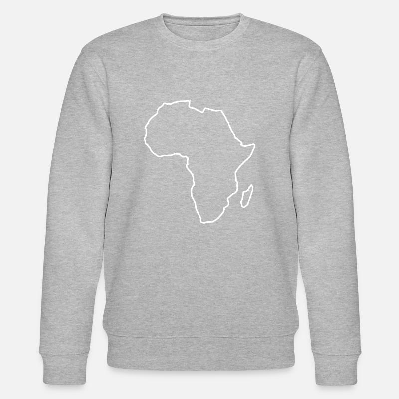 afrika kontinent - Stanley/Stella Unisex Bio-Sweatshirt CHANGER  - Grau meliert