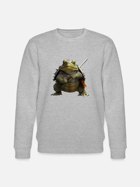 Frog in full gear - Stanley/Stella CHANGER Unisex Organic Sweatshirt - heather grey