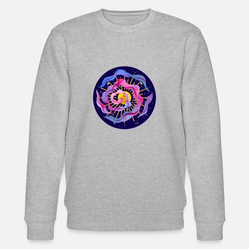 Buddha Sun 3 - Stanley/Stella Unisex Bio-Sweatshirt CHANGER  - Grau meliert