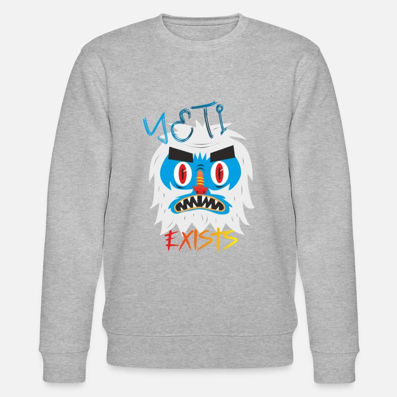 Monster-Yeti existiert! - Stanley/Stella Unisex Bio-Sweatshirt CHANGER  - Grau meliert