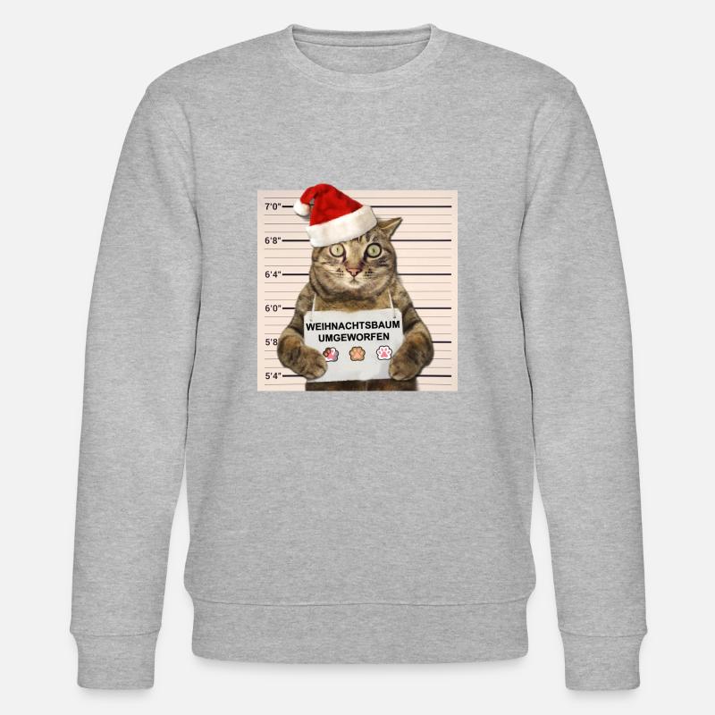 Chat de noel - Sweat bio CHANGER Stanley/Stella Unisexe - gris chiné