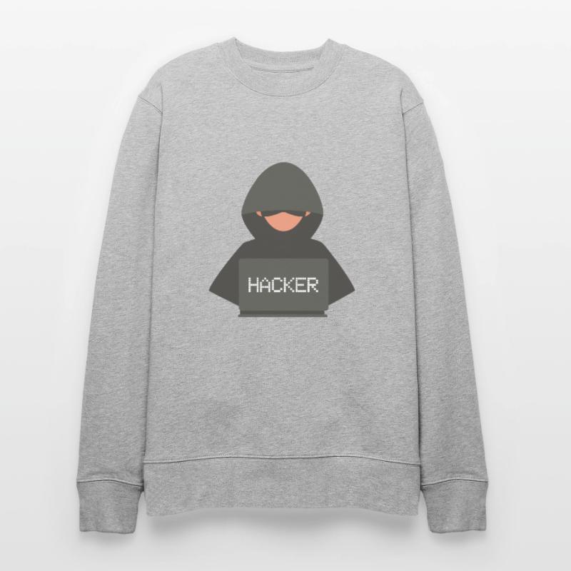 Hacker Coder Programmer Developer Black Hat Stanley/Stella CHANGER Unisex Organic Sweatshirt