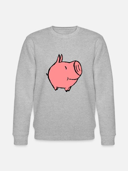 little pig - Stanley/Stella CHANGER Unisex Organic Sweatshirt - heather grey