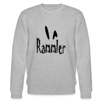 Rammler mit Hasenohren (Vektor) - Stanley/Stella Unisex Bio-Sweatshirt CHANGER  - Grau meliert - Vorne - Nik (191cm) & Marisol (170cm)