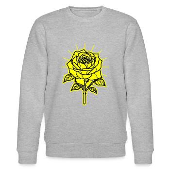 Rose Flower Thorns - Stanley/Stella CHANGER Unisex Organic Sweatshirt - heather grey - Front - Nik (191cm) & Marisol (170cm)