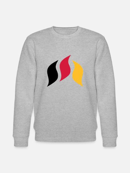Drapeau pays flammes - Sweat bio CHANGER Stanley/Stella Unisexe - gris chiné