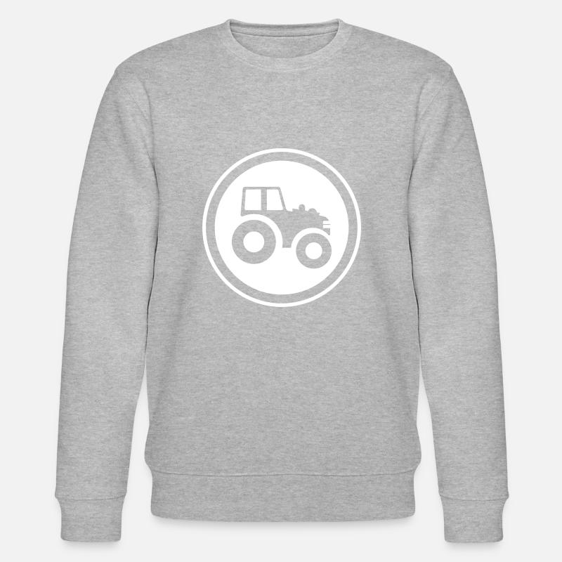 Traktor Symbol - Stanley/Stella Unisex Bio-Sweatshirt CHANGER  - Grau meliert