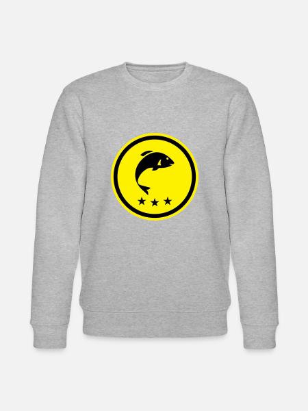 Fisch Symbol - Stanley/Stella Unisex Bio-Sweatshirt CHANGER  - Grau meliert