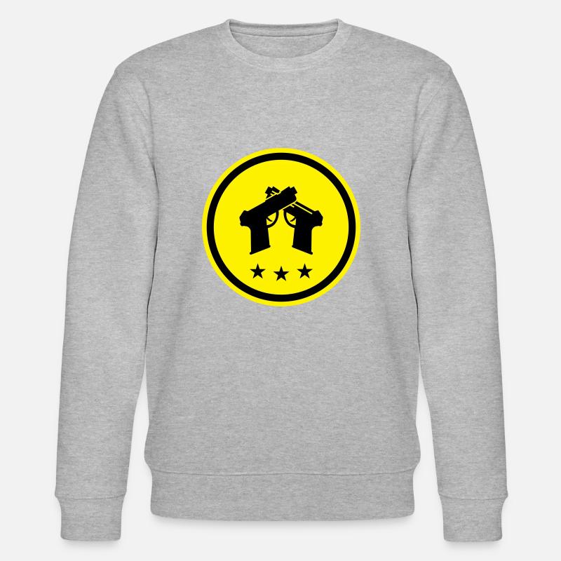 Pistol Symbol - Stanley/Stella CHANGER Unisex Organic Sweatshirt - heather grey