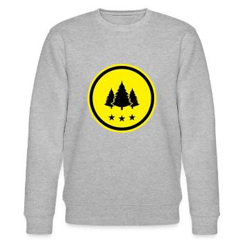 Tree Fir Forest - Stanley/Stella CHANGER Unisex Organic Sweatshirt - heather grey - Front - Nik (191cm) & Marisol (170cm)