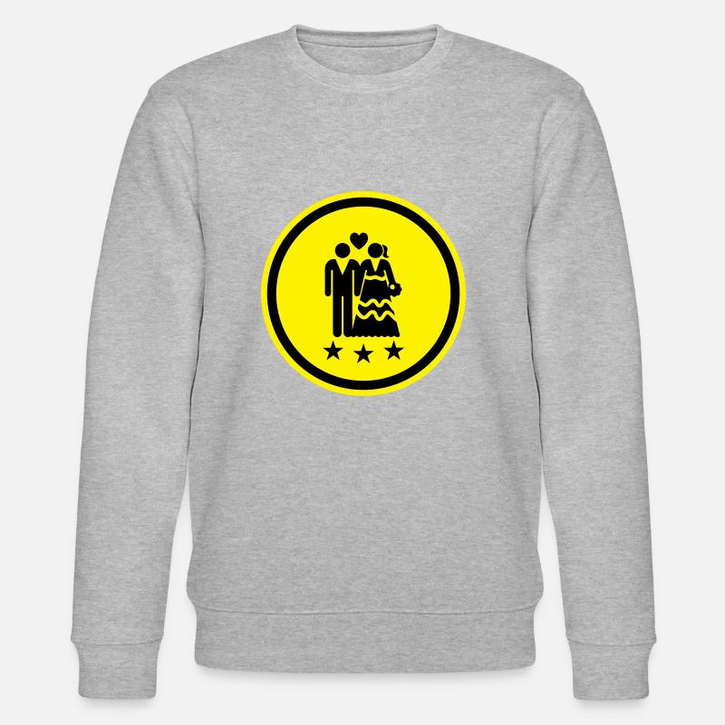 Couple mariage mariage couple - Sweat bio CHANGER Stanley/Stella Unisexe - gris chiné