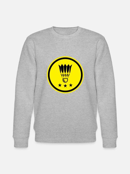 Badminton Symbol - Stanley/Stella CHANGER Unisex Organic Sweatshirt - heather grey