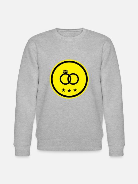 Eheringe Ring Hochzeit - Stanley/Stella Unisex Bio-Sweatshirt CHANGER - Grau meliert