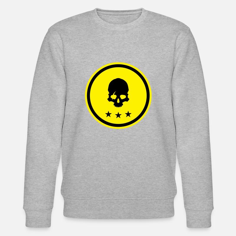 Skull skeleton - Stanley/Stella CHANGER Unisex Organic Sweatshirt - heather grey
