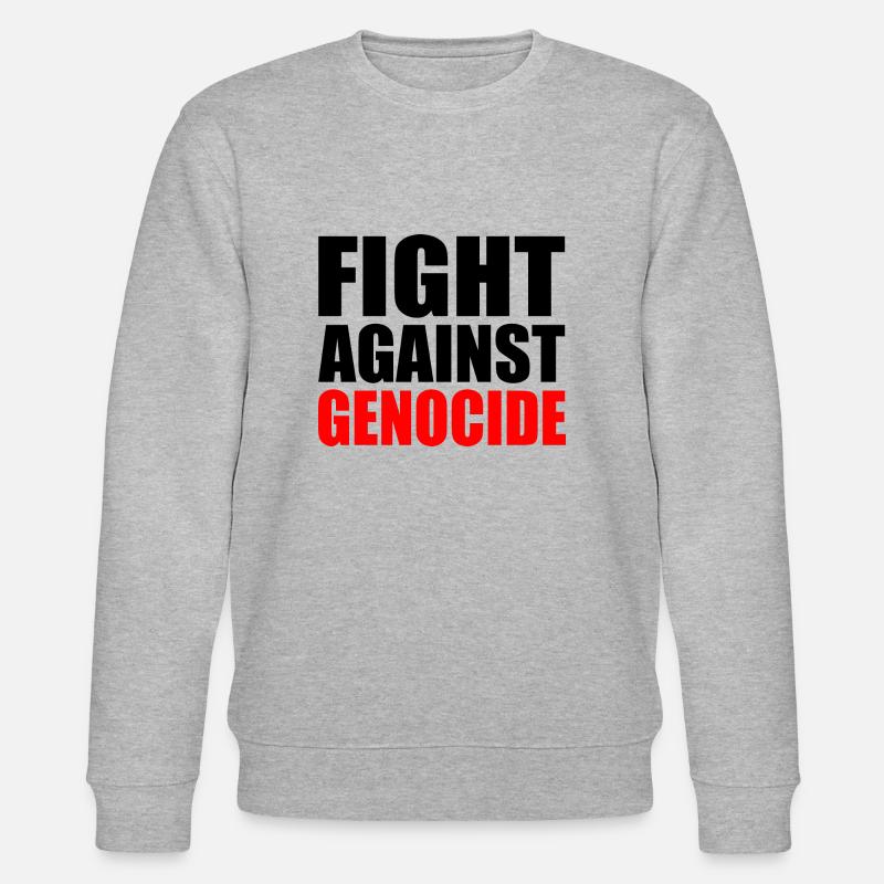 Fight against genocide - Stanley/Stella Unisex Bio-Sweatshirt CHANGER  - Grau meliert