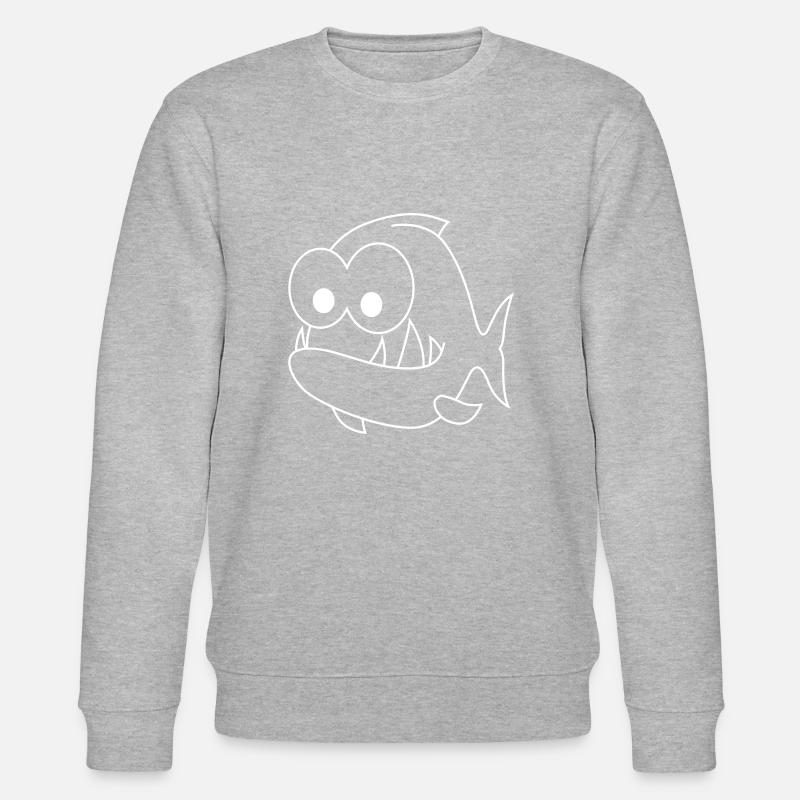 Piranha Comic Animal - Sweat bio CHANGER Stanley/Stella Unisexe - gris chiné