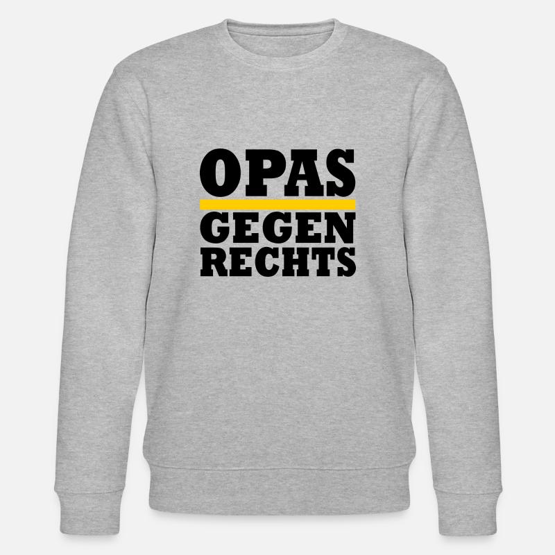 Opas gegen rechts - Stanley/Stella Unisex Bio-Sweatshirt CHANGER - Grau meliert